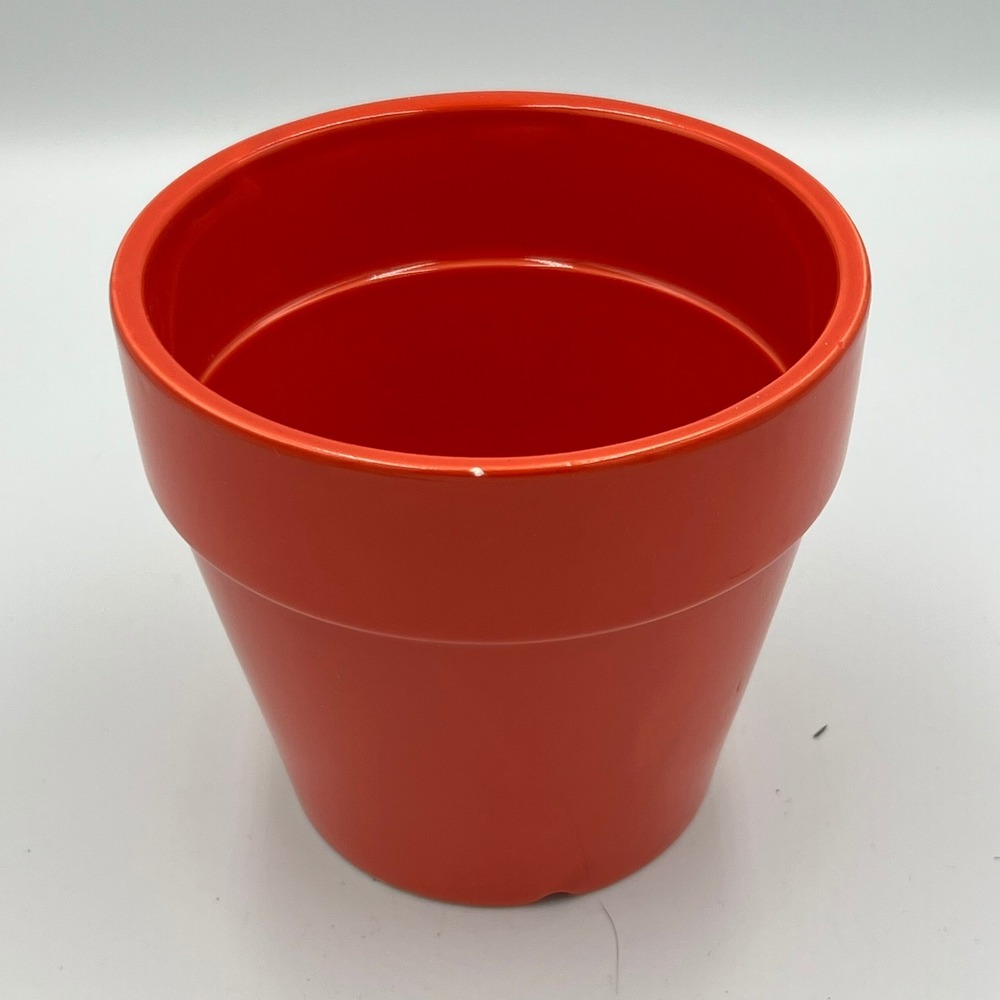 Ashland Ceramic Pot Set 2 Home Decor 5in Red Very Good Glossy Summer Living - Picture 3 of 8